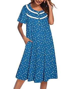 Ekouaer Moo Moos for Women House Dress with Pockets Short